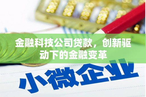槐荫金融科技公司贷款，创新驱动下的金融变革