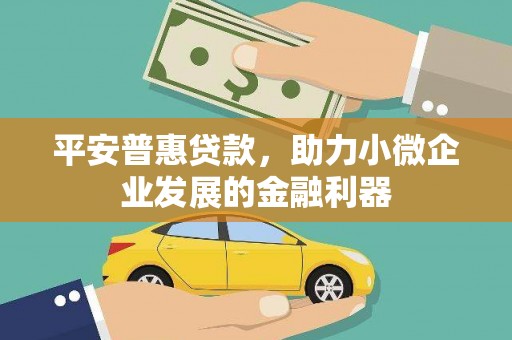 槐荫平安普惠贷款，助力小微企业发展的金融利器