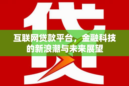 槐荫互联网贷款平台，金融科技的新浪潮与未来展望