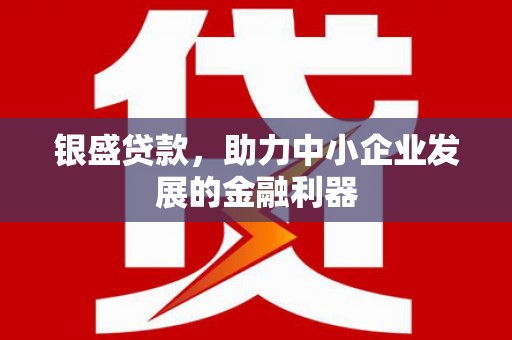 槐荫银盛贷款，助力中小企业发展的金融利器