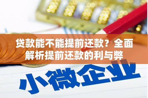 槐荫贷款能不能提前还款？全面解析提前还款的利与弊