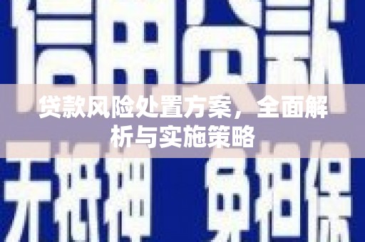 槐荫贷款风险处置方案，全面解析与实施策略
