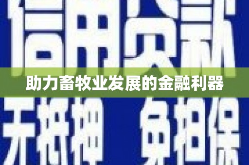 槐荫助力畜牧业发展的金融利器